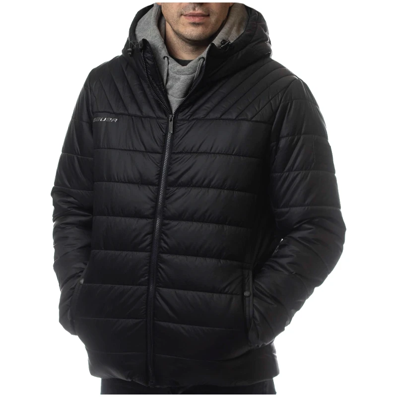 Bauer Supreme Hooded Puffer Black Jacket