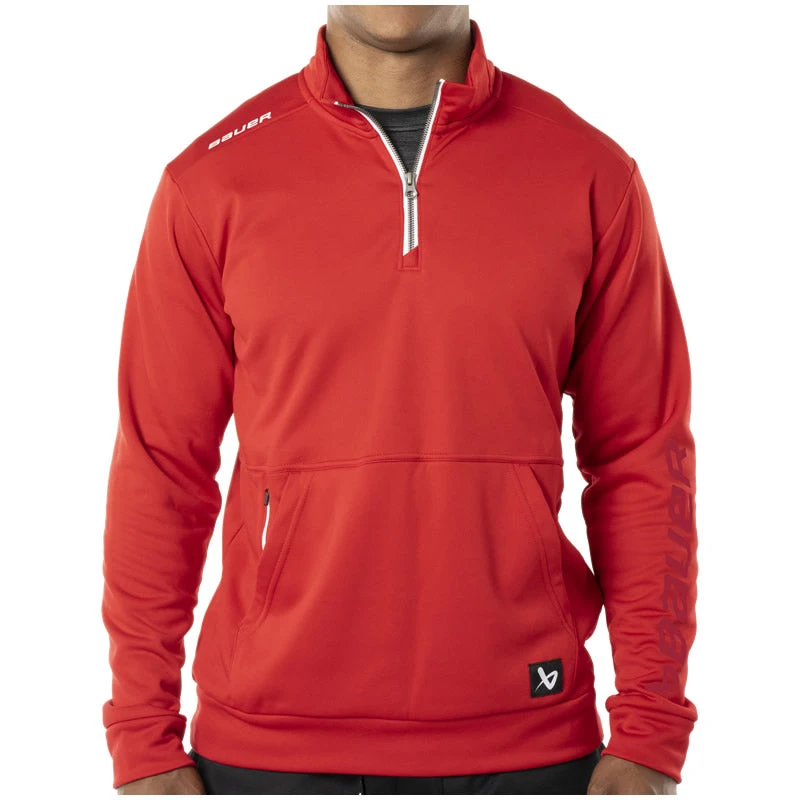 Bauer Team Fleece Red Half-Zip