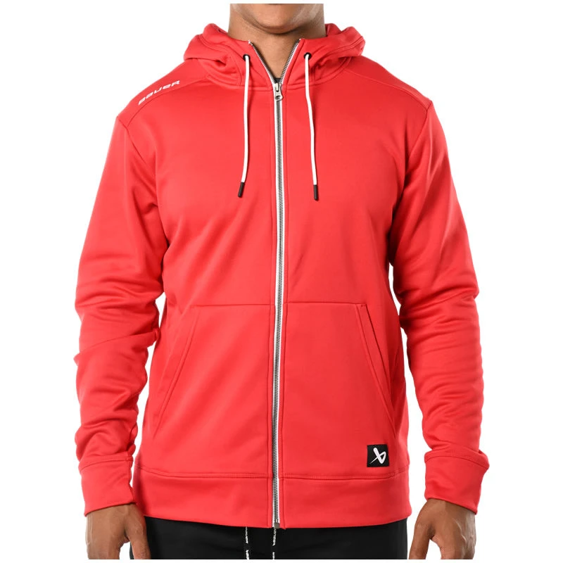Bauer Team Fleece Red Zip Hoodie