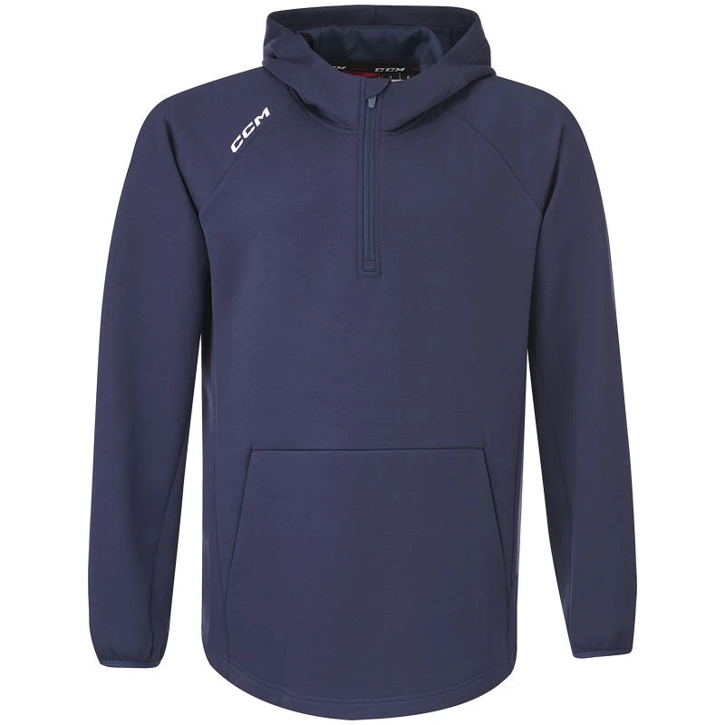 CCM Premium Tech Fleece Navy 1/4 Zip Hoodie