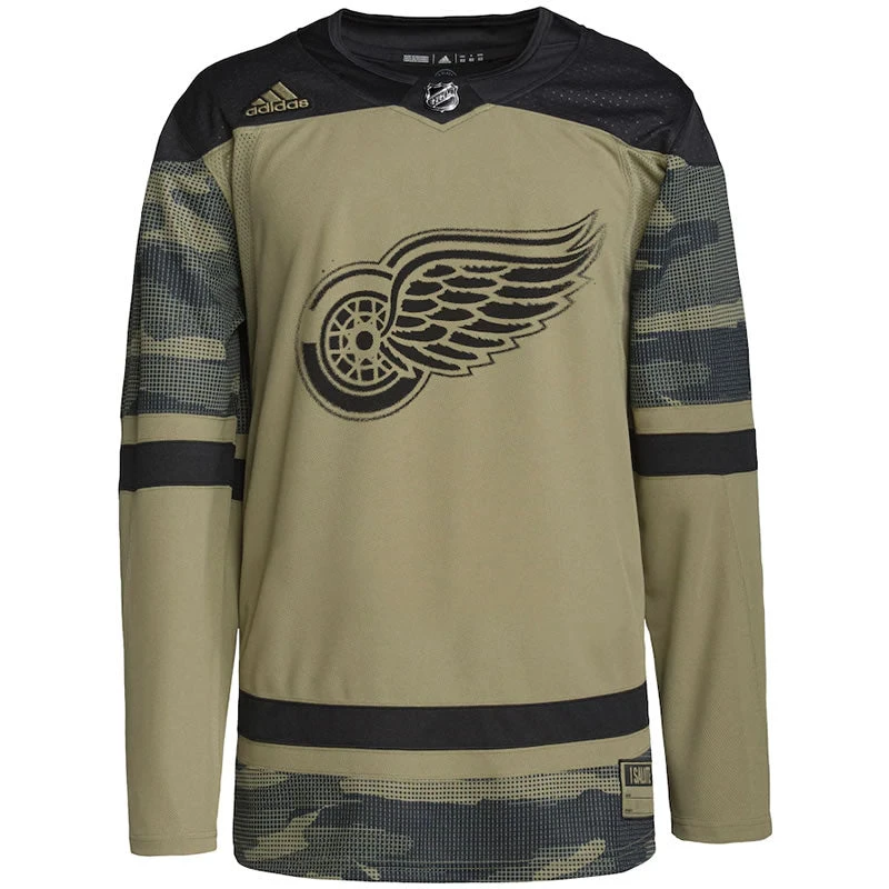 Adidas Authentic Detroit Red Wings Camo Military Appreciation Jersey