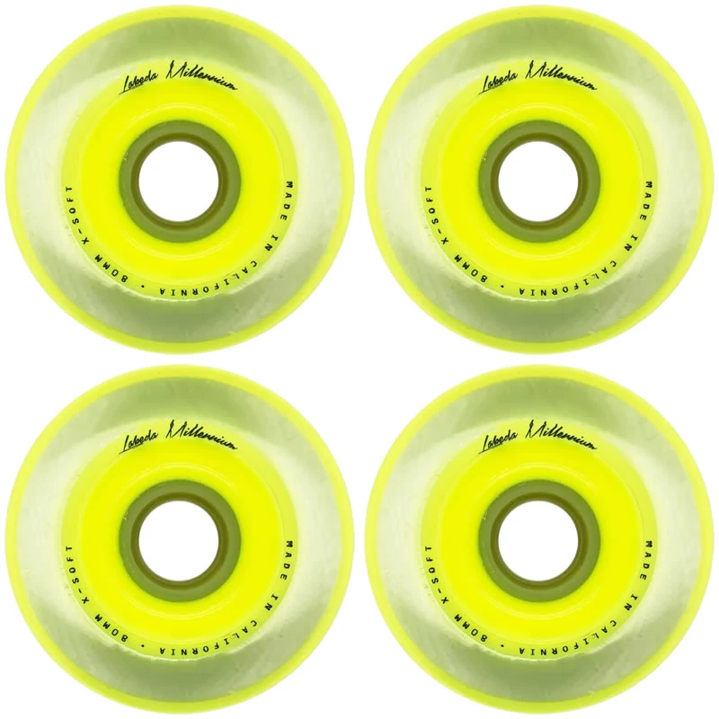 Labeda Millennium Yellow Inline Hockey Wheels (4 Pack)